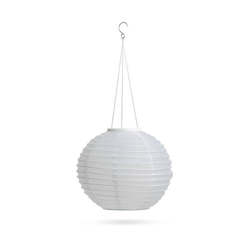 Szolár lampion - fehér - hidegfehér LED - 28 cm - 11399H-WH