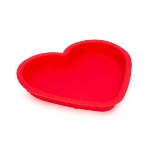 Szilikon szív alakú sütőforma - piros - 57521B