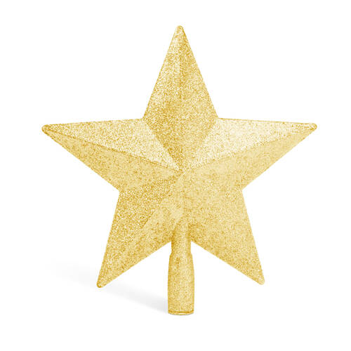 Karácsonyfa csúcsdísz - csillag alakú - 20 x 19 cm - arany - 58065A