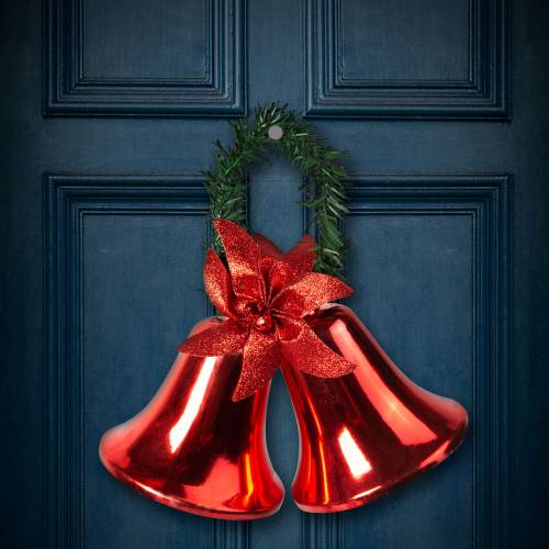 Karácsonyi dekor - harang - piros színben - 58609A