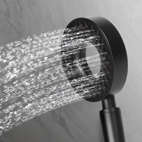 Ergonomikus zuhanyfej - 3 funkcióval - matt fekete - BW3013