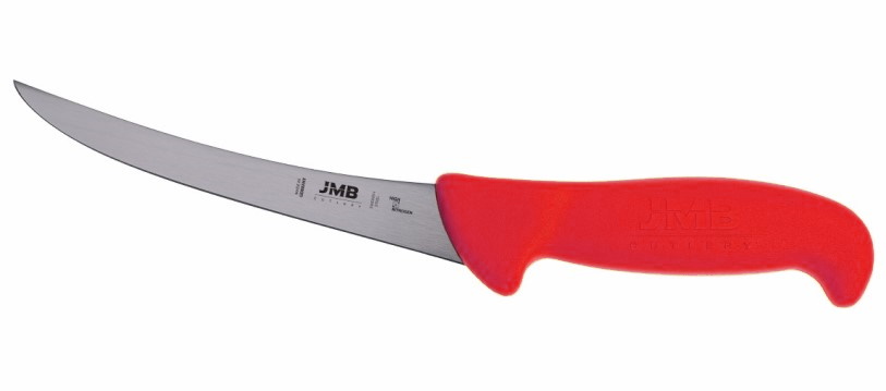 BK02150-R JMB csontozókés ívelt 150mm pengével piros