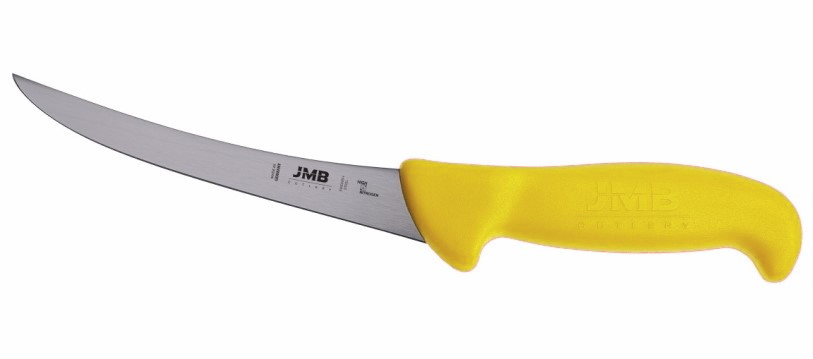 BK02150-Y JMB csontozókés ívelt 150mm pengével sárga