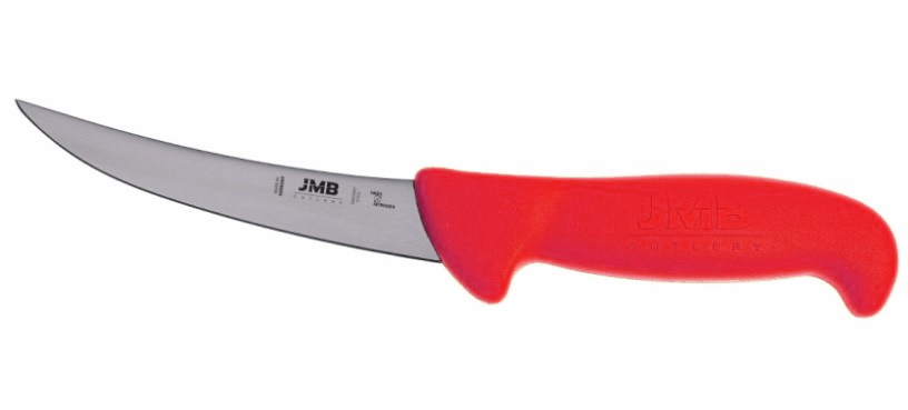 BK17125-R JMB csontozókés íves 125mm pengével piros