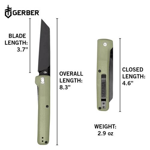 1067525 Pledge zuzmó zöld összehajtható kés Új