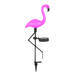 LED-es szolár flamingó - leszúrható - műanyag - 52 x 19 x 6 cm - 11270