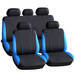 Autós üléshuzat szett - kék / fekete - 9 db-os - HSA001 - 55670BL