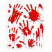 Halloween-i ablakmatrica szett - véres kezek - 8 részes - 58131D