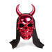 Fényes koponya maszk - piros ördög - felnőtt méret - 16 x 30 cm - 58185B