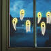 Halloween-i LED ablakdekor - gél - szellem - 85 cm - 58186A