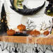 Halloween-i tök dekoráció - 5,2 cm - habszivacs - glitteres - 4 db / csomag - 58188