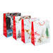 Karácsonyi ajándéktasak - papír - 265 x 127 x 330 mm - 4 féle / csomag - 12 db / csomag - 58302