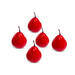 Karácsonyi dekoráció - piros gyümölcs - 6 cm - 5 db / csomag - 58550