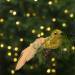 Karácsonyi dísz - csipeszes - glitteres madár - arany - 2 db / csomag - 58643B
