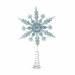 Karácsonyfa csúcsdísz - hópehely alakú - 22 x 15 cm - világoskék - 58678A