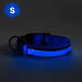 LED-es nyakörv - akkumulátoros - S méret - kék - 60027A