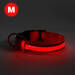 LED-es nyakörv - akkumulátoros - M méret - piros - 60028B