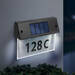 Szolár házszámfény - átlátszó plexi - hidegfehér LED - 18 x 20 cm - 11446C