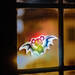 Halloween-i RGB LED dekor - öntapadós - denevér - 56512D