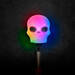 Halloween-i LED lámpa - rugós koponya - elemes - 58112C