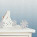 Karácsonyi dekor - jégkristály - ezüst  - 7 x 7 cm - 5 db / csomag - 58252A