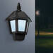 2 az 1-ben szolár fali lámpa, lánghatással, hidegfehér LED-del - 28 x 19,5 x 9,6 cm - 11244A