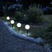 LED-es szolár lámpa - leszúrható - gömb alakú, hidegfehér - Ø10 cm - 11711
