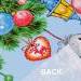 Pamut darázs piké szövet karácsonyi egérke / Ostaya szövet