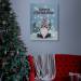 Karácsonyi LED-es hangulatkép - fali akasztóval, 2 x AA, 30 x 40 cm - 58463