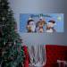Karácsonyi LED-es hangulatkép - fali akasztóval, 2 x AA, 70 x 30 cm - 58464