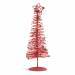 Karácsonyi, glitteres, fém karácsonyfa - 28 cm - piros - 58622A