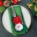 Karácsonyi evőeszköz dekor - 12 cm - 2 féle - 2 db / csomag - 58722