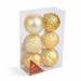 Karácsonyfadísz szett - gömbdísz - arany - 6 db / csomag - 58762A