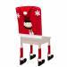 Karácsonyi székdekor szett - Hóember - 50 x 60 cm - piros/fehér - 58737B