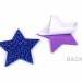 Öntapadós dekorgumi moosgummi glitteres csillagok - mix méretek