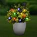 LED szolár fényfüzér - virág - 2,3 m - 20 LED - színes - 58218B