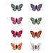 Kerti dekoráció - pillangó - 6 féle - 3 db / csomag - 11694