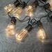 Szolár LED fényfüzér - villanykörte design - 30 LED - 180 cm - 11742