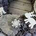 Fa karácsonyi dekoráció, pehely ráakasztható / ráragasztható 