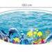 Merevfalú medence gyerekeknek - halas mintával - 183 x 38 cm - DA00533