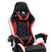 RGB LED-es gamer szék - karfával, párnával - fekete / piros - BMD1115RD