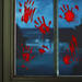 Halloween-i ablakmatrica szett - véres kezek - 8 részes - 58131D