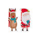 Karácsonyi csipesz szalaggal - mikulás, rénszarvas - 22 x 35 mm - 18 db, 2 m / csomag - 58526A