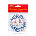 Karácsonyi dekoráció - fa, kék manó - 10 cm - 58547B