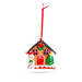 Karácsonyi mágneses dekoráció - 2 az 1-ben - mézeskalács házikó hóemberrel - 85 x 75 mm - 58553B