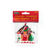 Karácsonyi mágneses dekoráció - 2 az 1-ben - mézeskalács házikó hóemberrel - 85 x 75 mm - 58553B