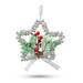 Karácsonyi dekoráció - akasztható - ezüst csillag - 10 cm - 58566B