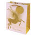 Dísztasak CREATIVE Luxury XL 31x42x12 cm karácsonyi arany mintás matt glitteres zsinórfüles