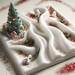 Karácsonyi glitteres hótakaró - 100 x 80 cm - 58694
