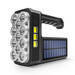 Szolár COB LED zseblámpa - munkalámpa funkcióval - 1200 mAh - MicroUSB - 1000 lumen - IP55 - 18581